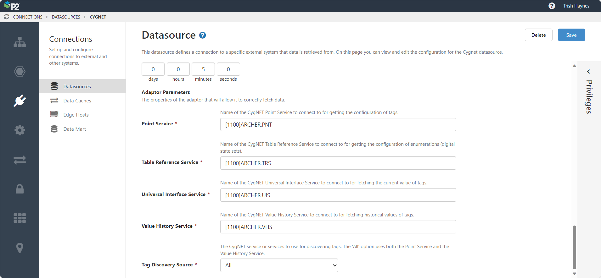 CygNet Adaptor Parameters