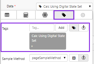 Screenshot of a tag being added to a data table