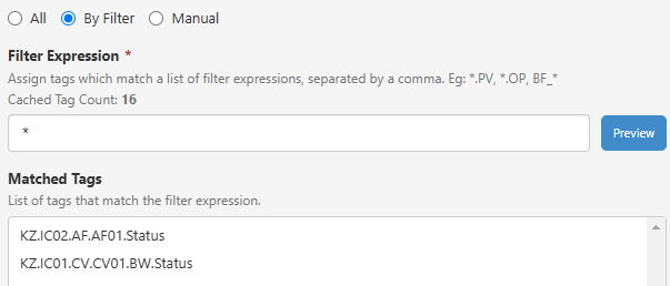 Scan group type by filter