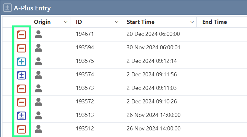 Event Type Icon in A-Plus Entry Component