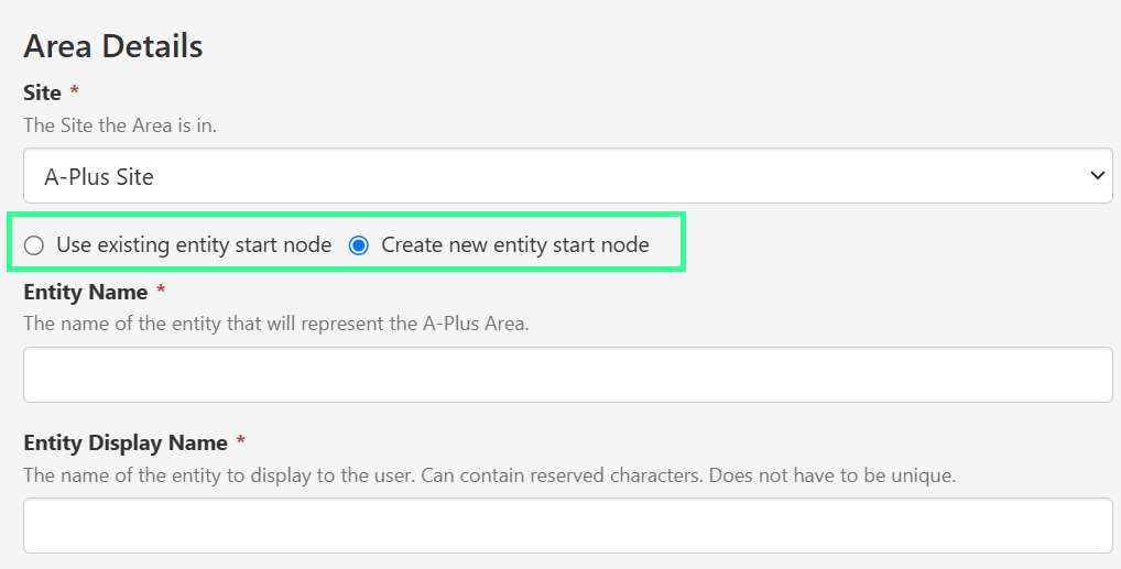 Entity Start Node in Area