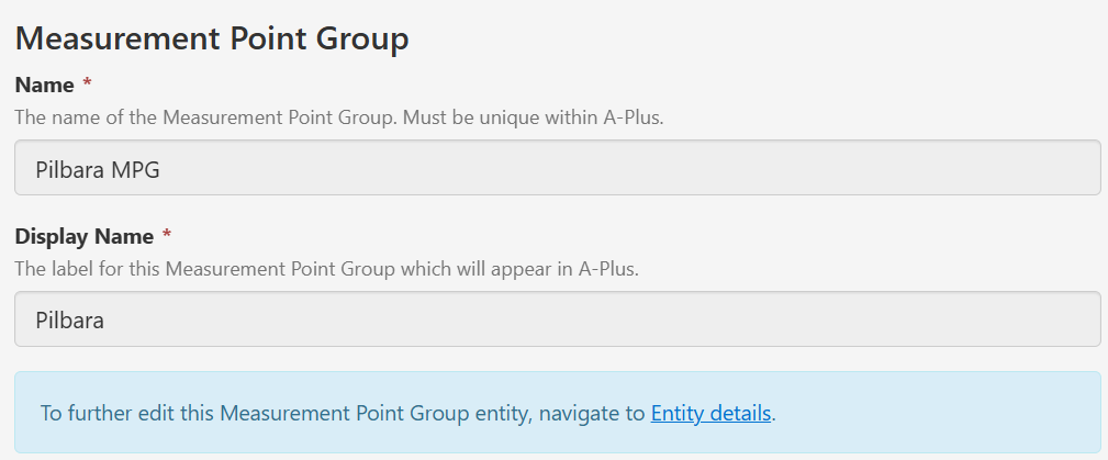 Measurement Point Group